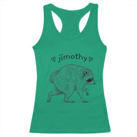 Cute Jimothy the Raccoon Hand Drawn Graphic Racerback Tank Top Seattle Trash Panda Lover Supporter