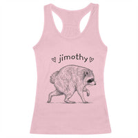 Cute Jimothy the Raccoon Hand Drawn Graphic Racerback Tank Top Seattle Trash Panda Lover Supporter