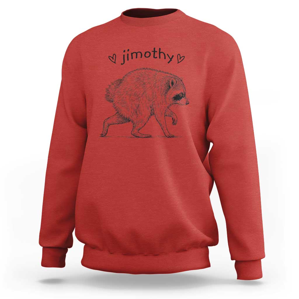 Cute Jimothy the Raccoon Hand Drawn Graphic Sweatshirt Seattle Trash Panda Lover Supporter