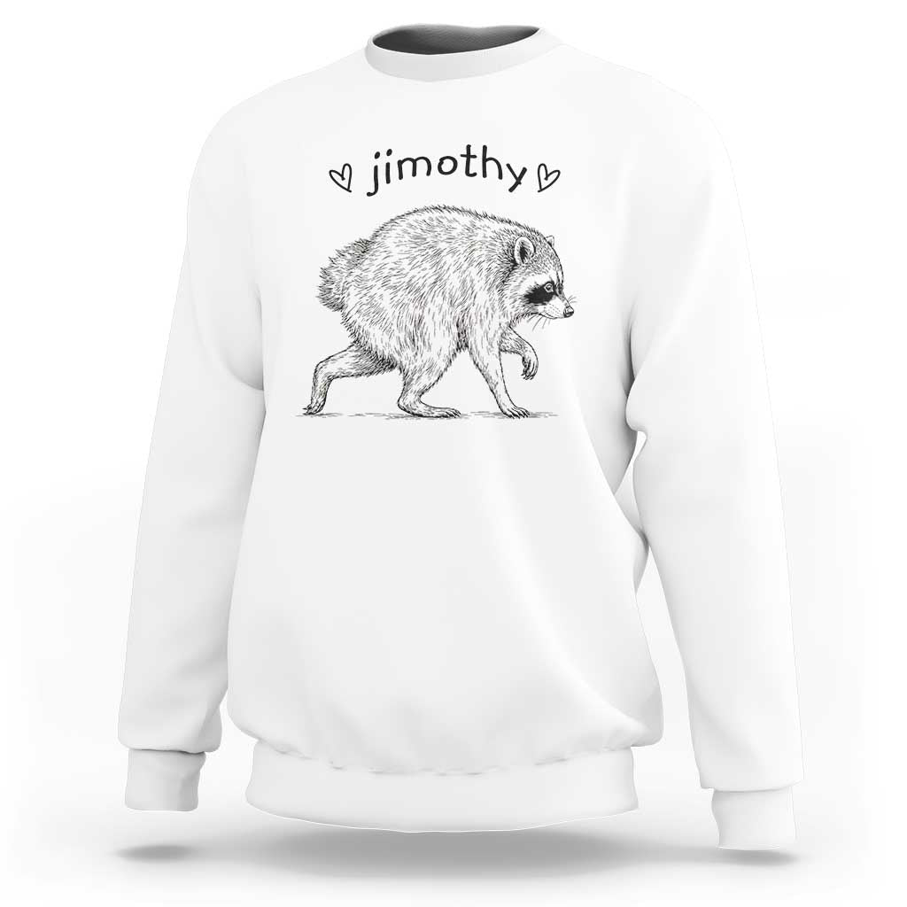 Cute Jimothy the Raccoon Hand Drawn Graphic Sweatshirt Seattle Trash Panda Lover Supporter