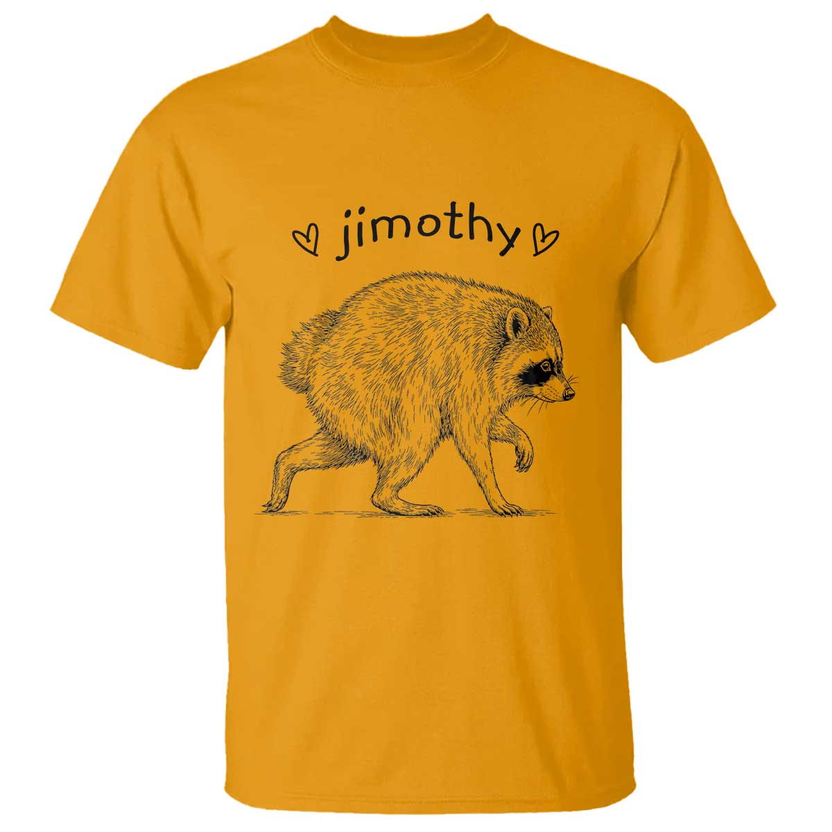 Cute Jimothy the Raccoon Hand Drawn Graphic T Shirt Seattle Trash Panda Lover Supporter
