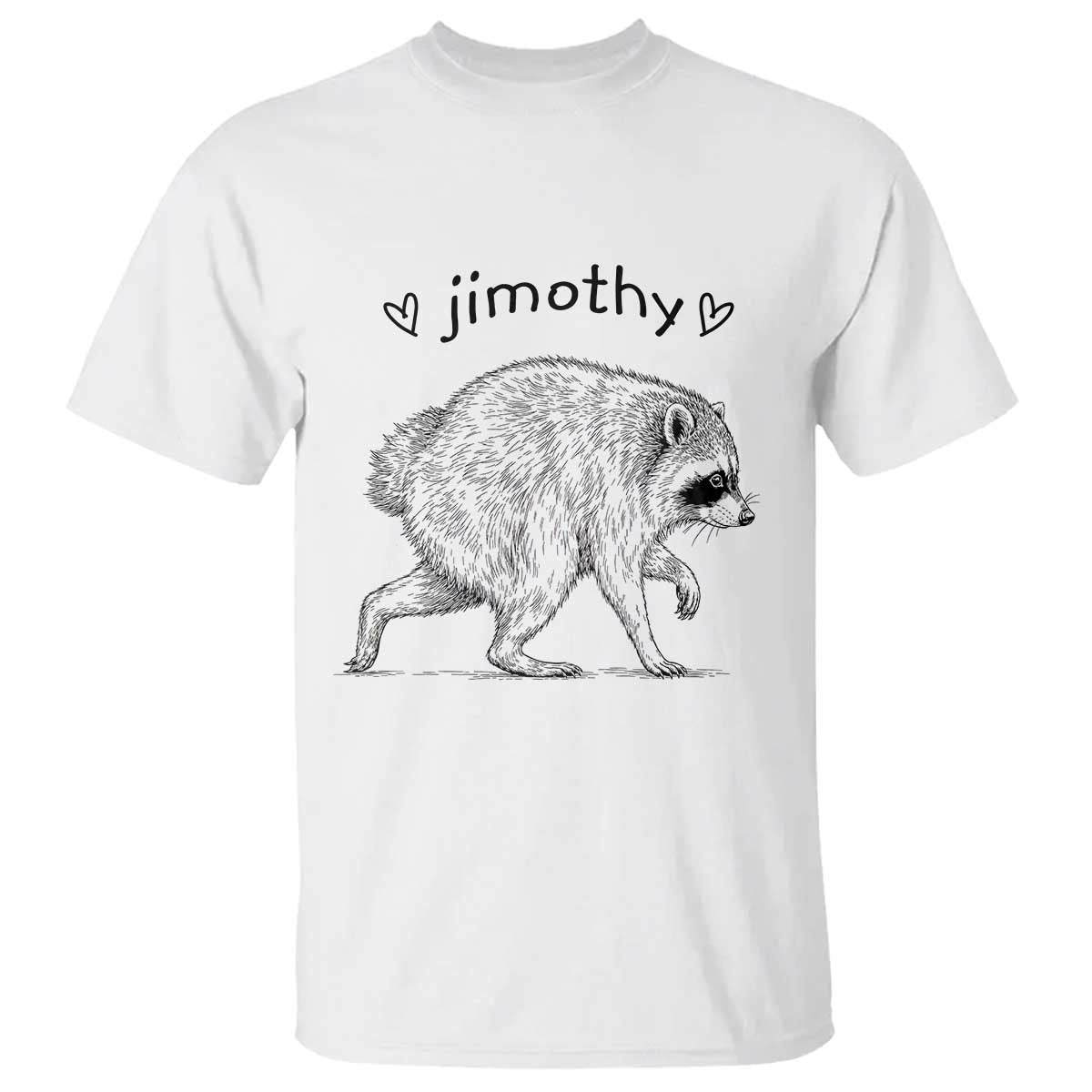 Cute Jimothy the Raccoon Hand Drawn Graphic T Shirt Seattle Trash Panda Lover Supporter