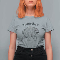 Cute Jimothy the Raccoon Hand Drawn Graphic T Shirt For Women Seattle Trash Panda Lover Supporter