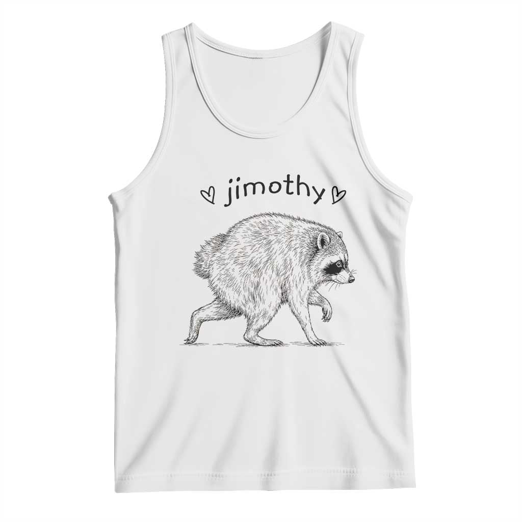 Cute Jimothy the Raccoon Hand Drawn Graphic Tank Top Seattle Trash Panda Lover Supporter