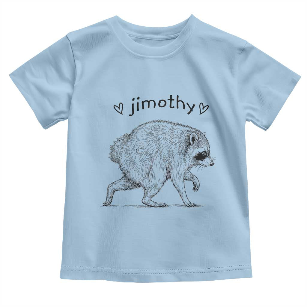 Cute Jimothy the Raccoon Hand Drawn Graphic Toddler T Shirt Seattle Trash Panda Lover Supporter