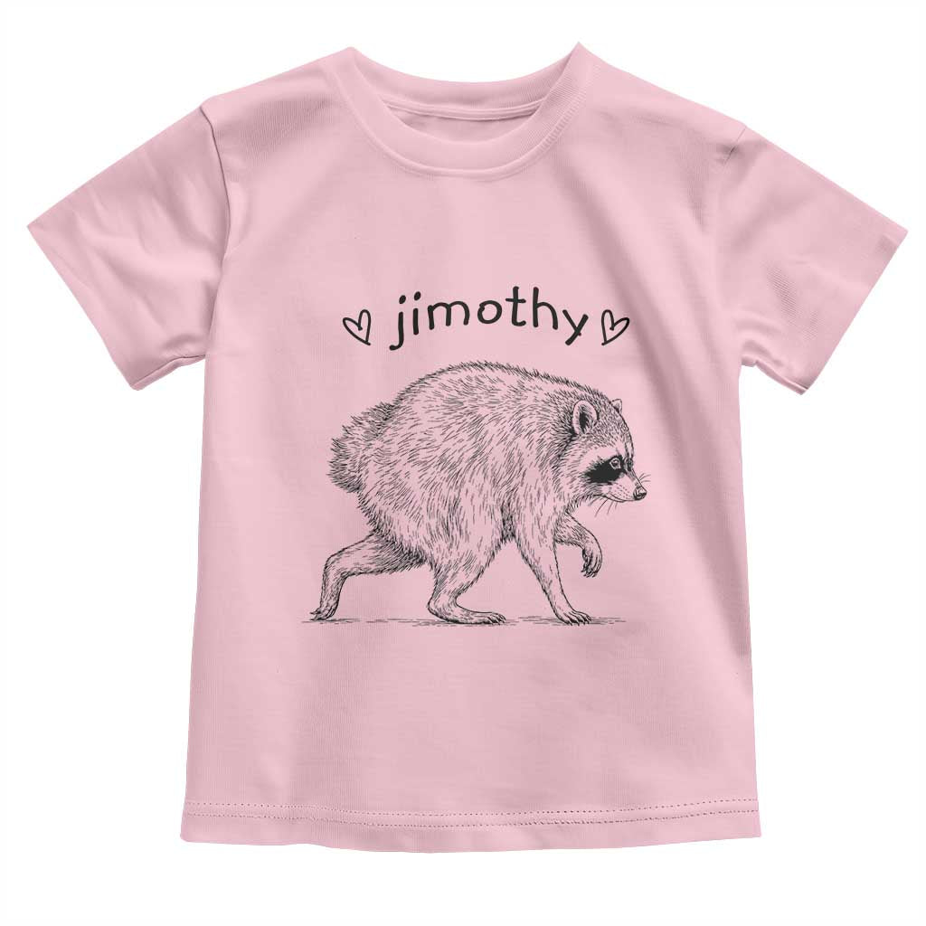 Cute Jimothy the Raccoon Hand Drawn Graphic Toddler T Shirt Seattle Trash Panda Lover Supporter