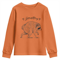 Cute Jimothy the Raccoon Hand Drawn Graphic Youth Sweatshirt Seattle Trash Panda Lover Supporter