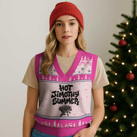 Hot Jimothy Summer Funny Viral Seattle Raccoon Graphic V-Neck Knit Sweater Vest Viral Trash Panda Meme