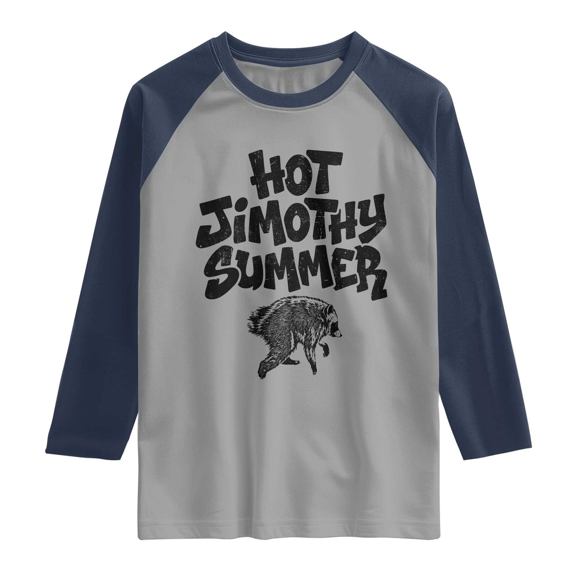 Hot Jimothy Summer Funny Viral Seattle Raccoon Graphic Raglan Shirt Viral Trash Panda Meme