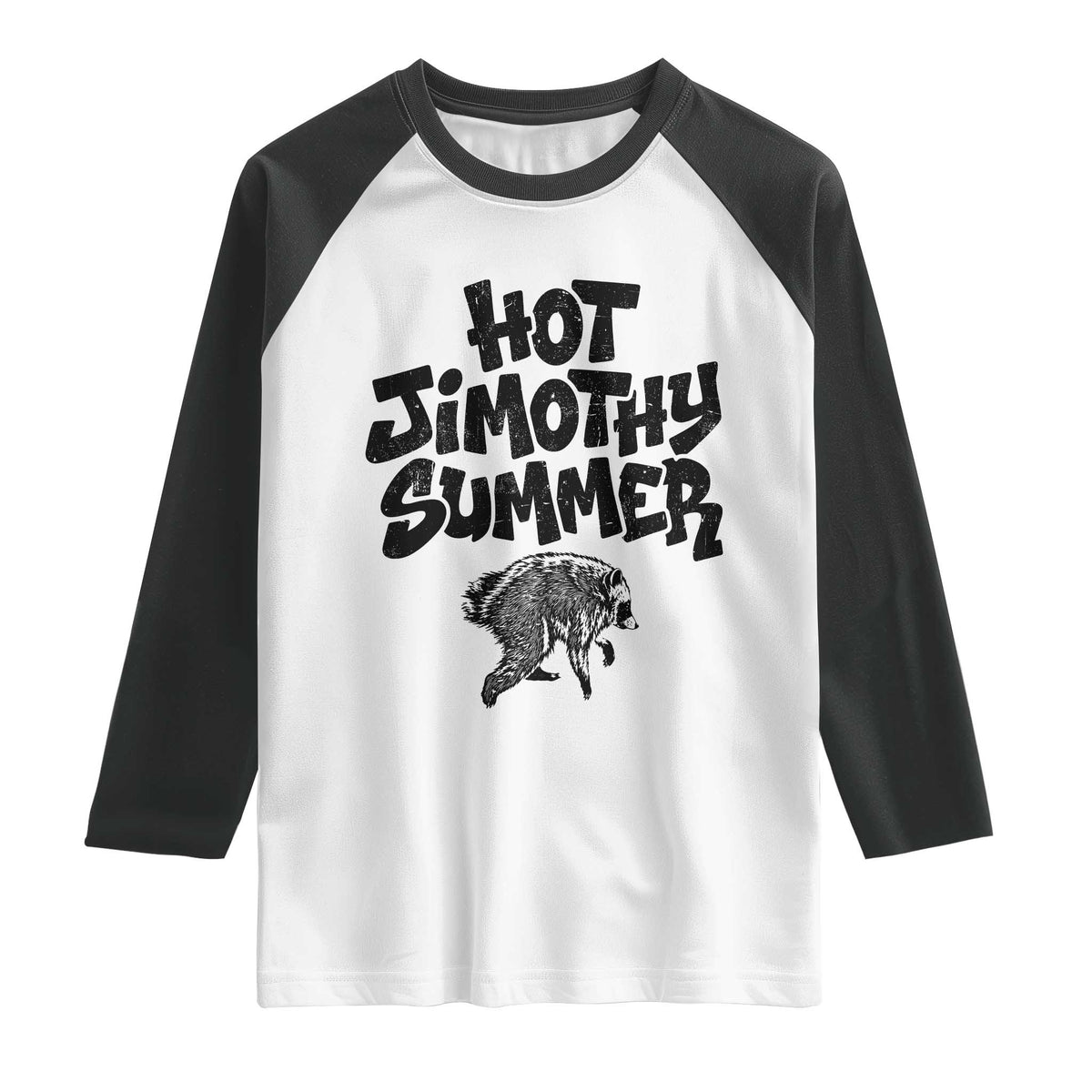 Hot Jimothy Summer Funny Viral Seattle Raccoon Graphic Raglan Shirt Viral Trash Panda Meme