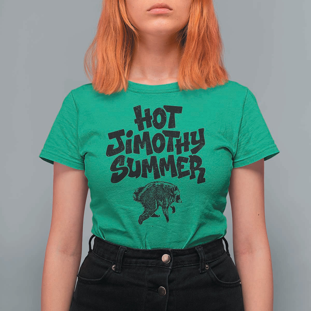 Hot Jimothy Summer Funny Viral Seattle Raccoon Graphic T Shirt For Women Viral Trash Panda Meme