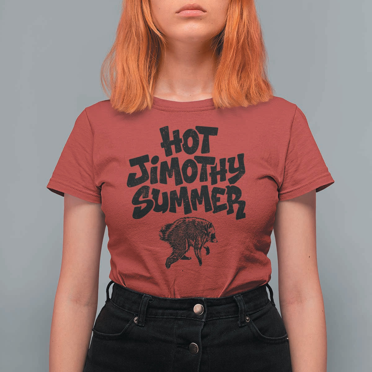 Hot Jimothy Summer Funny Viral Seattle Raccoon Graphic T Shirt For Women Viral Trash Panda Meme