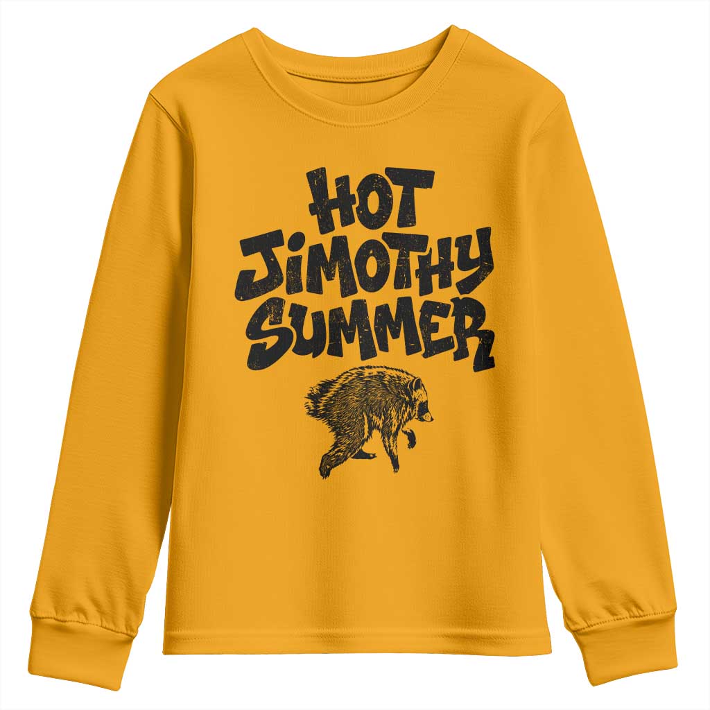 Hot Jimothy Summer Funny Viral Seattle Raccoon Graphic Youth Sweatshirt Viral Trash Panda Meme