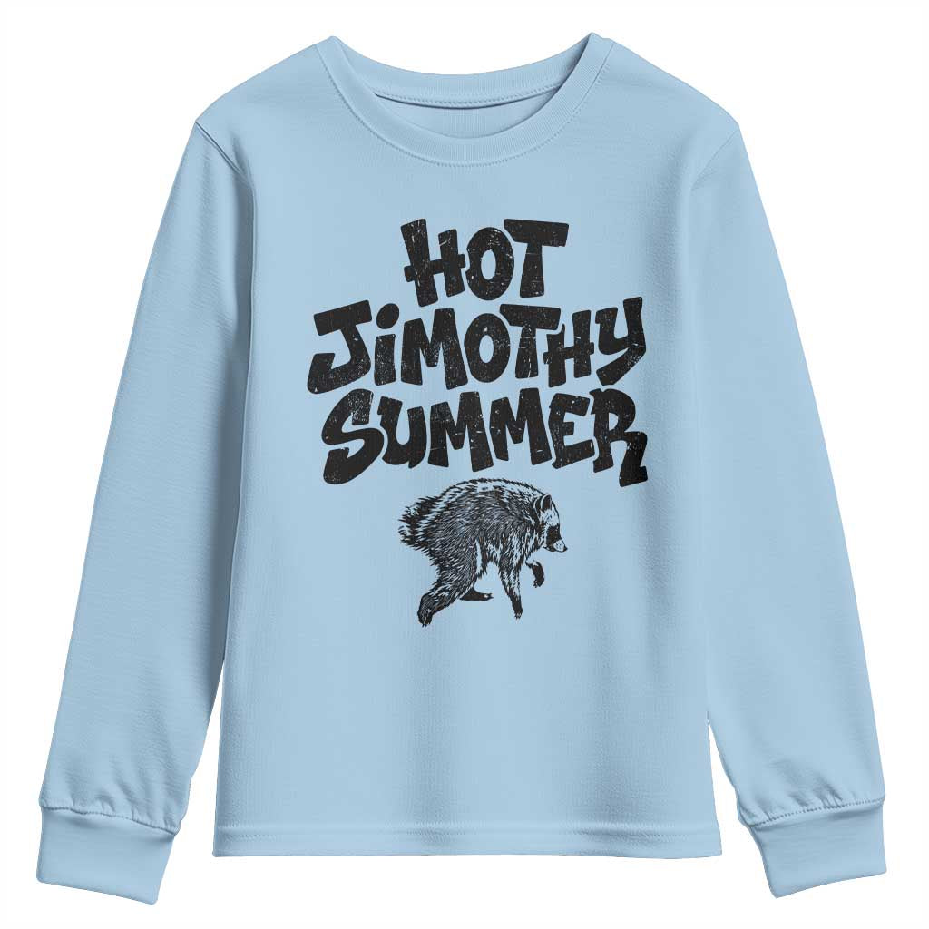 Hot Jimothy Summer Funny Viral Seattle Raccoon Graphic Youth Sweatshirt Viral Trash Panda Meme