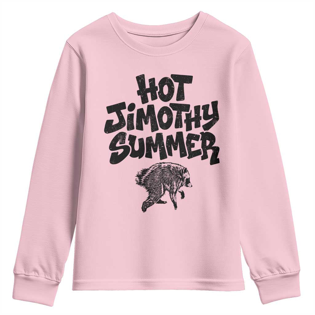 Hot Jimothy Summer Funny Viral Seattle Raccoon Graphic Youth Sweatshirt Viral Trash Panda Meme