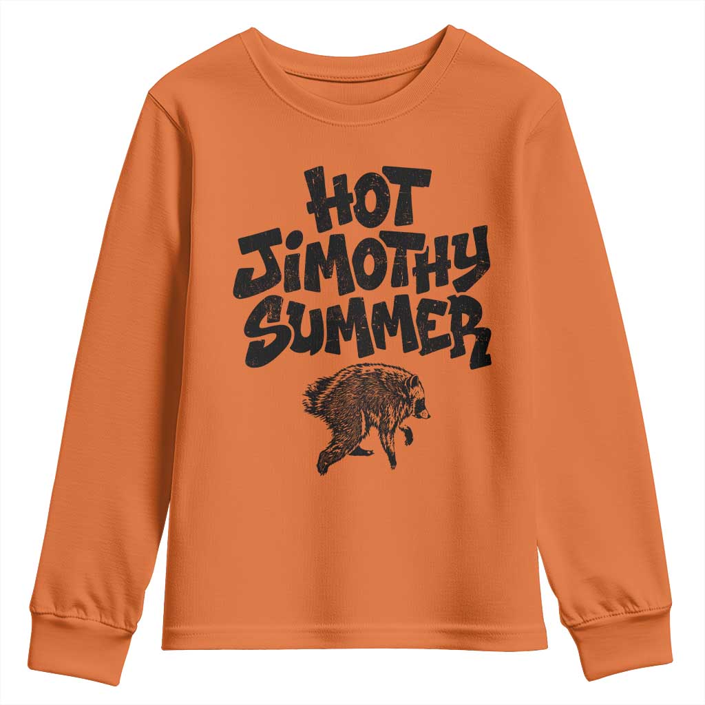 Hot Jimothy Summer Funny Viral Seattle Raccoon Graphic Youth Sweatshirt Viral Trash Panda Meme