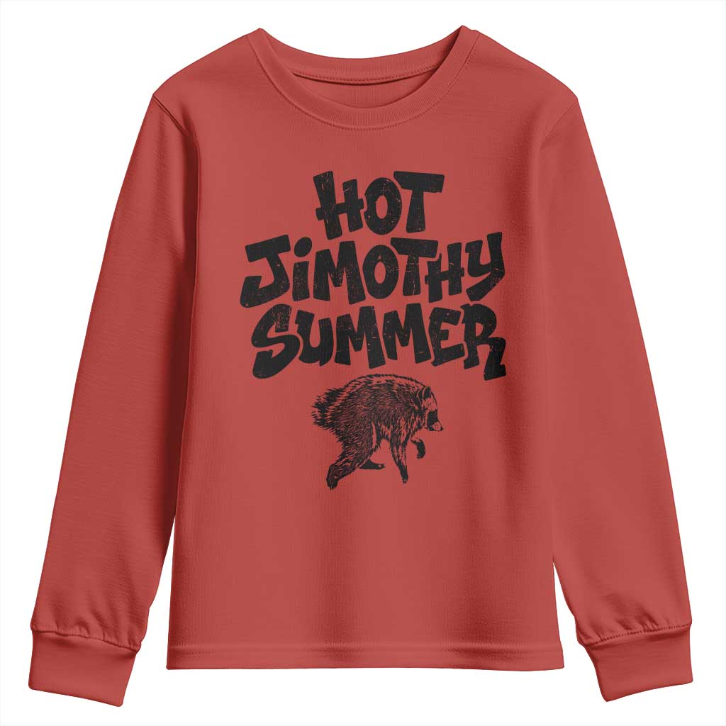 Hot Jimothy Summer Funny Viral Seattle Raccoon Graphic Youth Sweatshirt Viral Trash Panda Meme