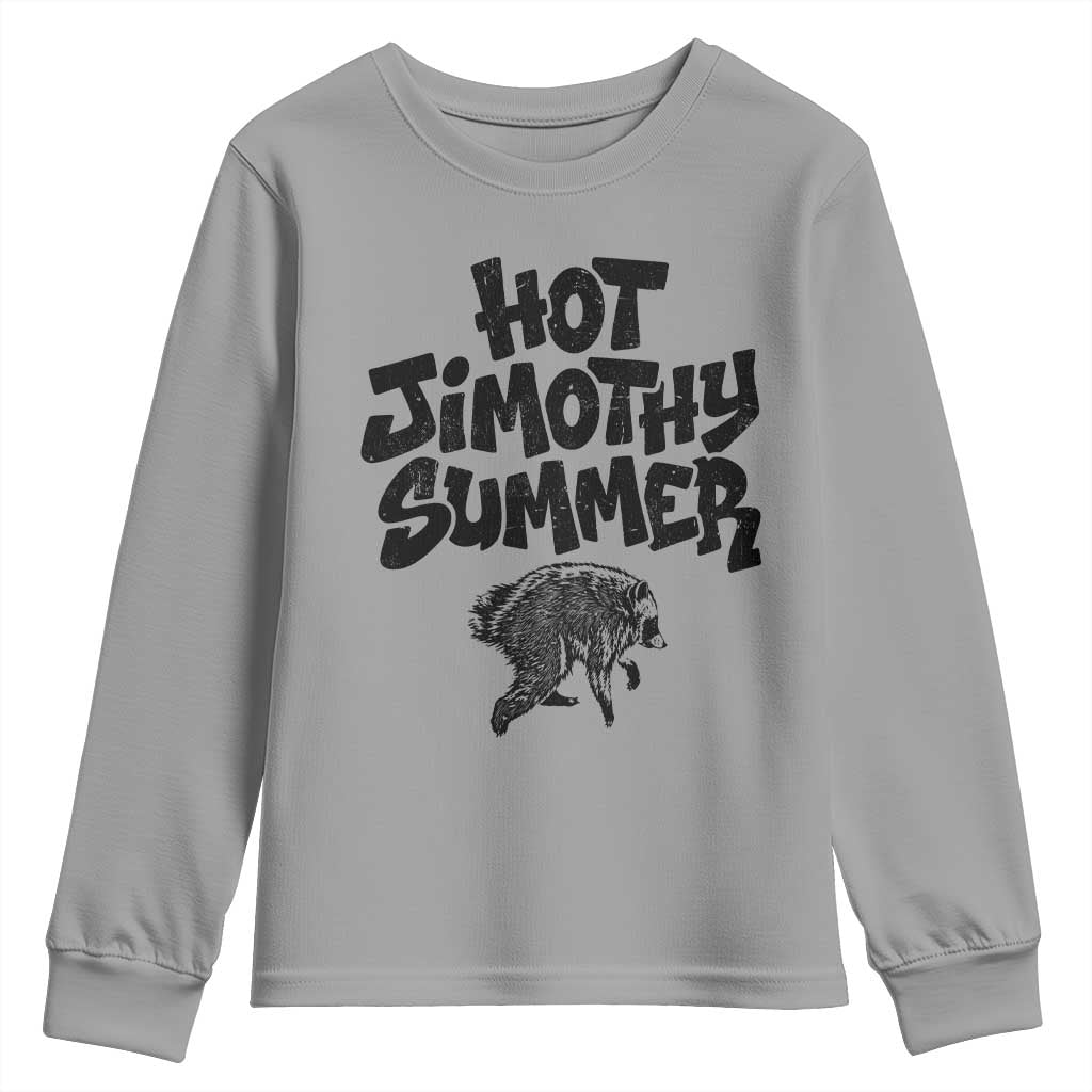 Hot Jimothy Summer Funny Viral Seattle Raccoon Graphic Youth Sweatshirt Viral Trash Panda Meme