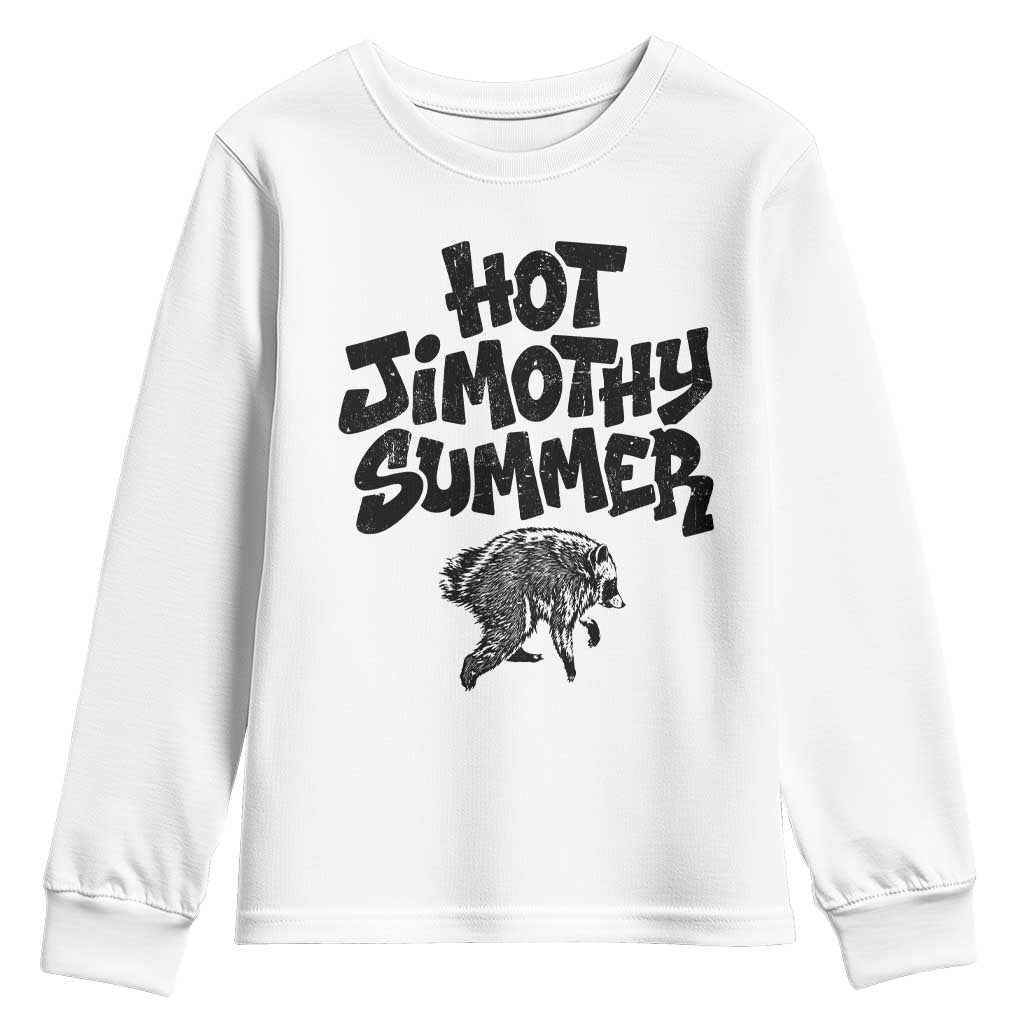 Hot Jimothy Summer Funny Viral Seattle Raccoon Graphic Youth Sweatshirt Viral Trash Panda Meme