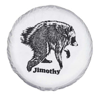 Jimothy Viral Seattle Raccoon Vintage Woodcut Style Graphic Spare Tire Cover Funny Trash Panda Wildlife Meme