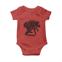 Jimothy Viral Seattle Raccoon Vintage Woodcut Style Graphic Baby Onesie Funny Trash Panda Wildlife Meme
