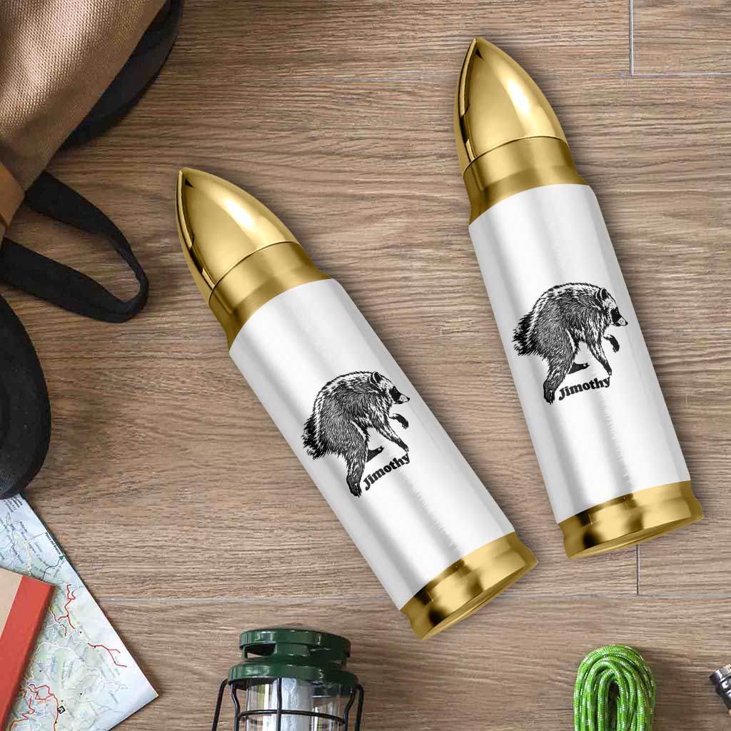 Jimothy Viral Seattle Raccoon Vintage Woodcut Style Graphic Bullet Tumbler Funny Trash Panda Wildlife Meme