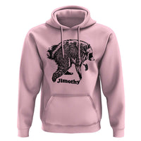 Jimothy Viral Seattle Raccoon Vintage Woodcut Style Graphic Hoodie Funny Trash Panda Wildlife Meme