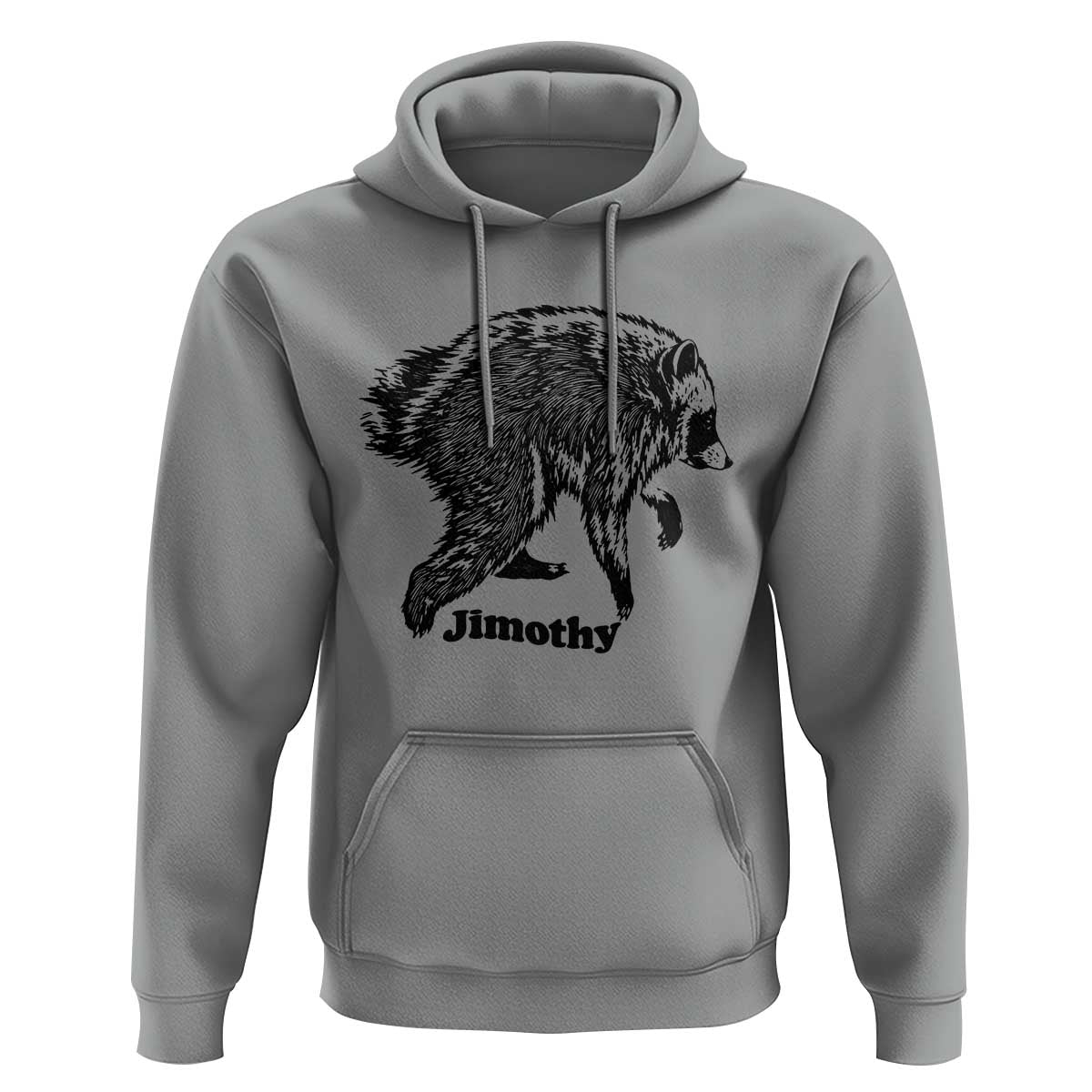 Jimothy Viral Seattle Raccoon Vintage Woodcut Style Graphic Hoodie Funny Trash Panda Wildlife Meme