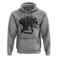 Jimothy Viral Seattle Raccoon Vintage Woodcut Style Graphic Hoodie Funny Trash Panda Wildlife Meme