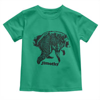 Jimothy Viral Seattle Raccoon Vintage Woodcut Style Graphic Toddler T Shirt Funny Trash Panda Wildlife Meme