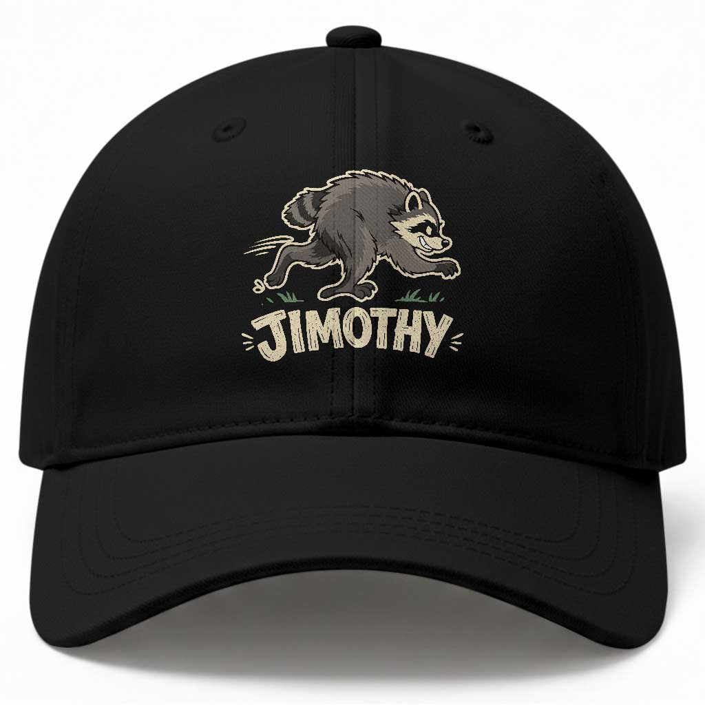 Funny Running Jimothy the Raccoon Baseball Cap Viral Seattle Trash Panda Meme