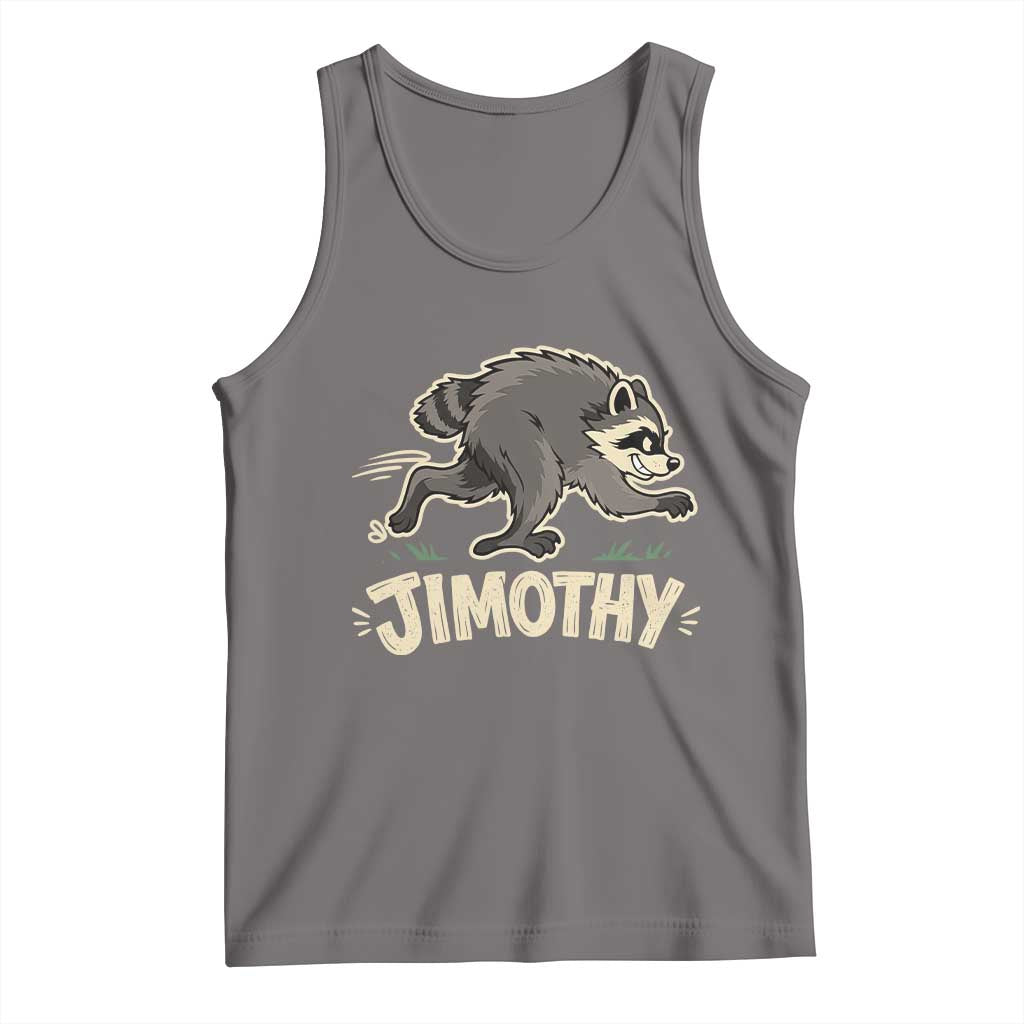 Funny Running Jimothy the Raccoon Tank Top Viral Seattle Trash Panda Meme