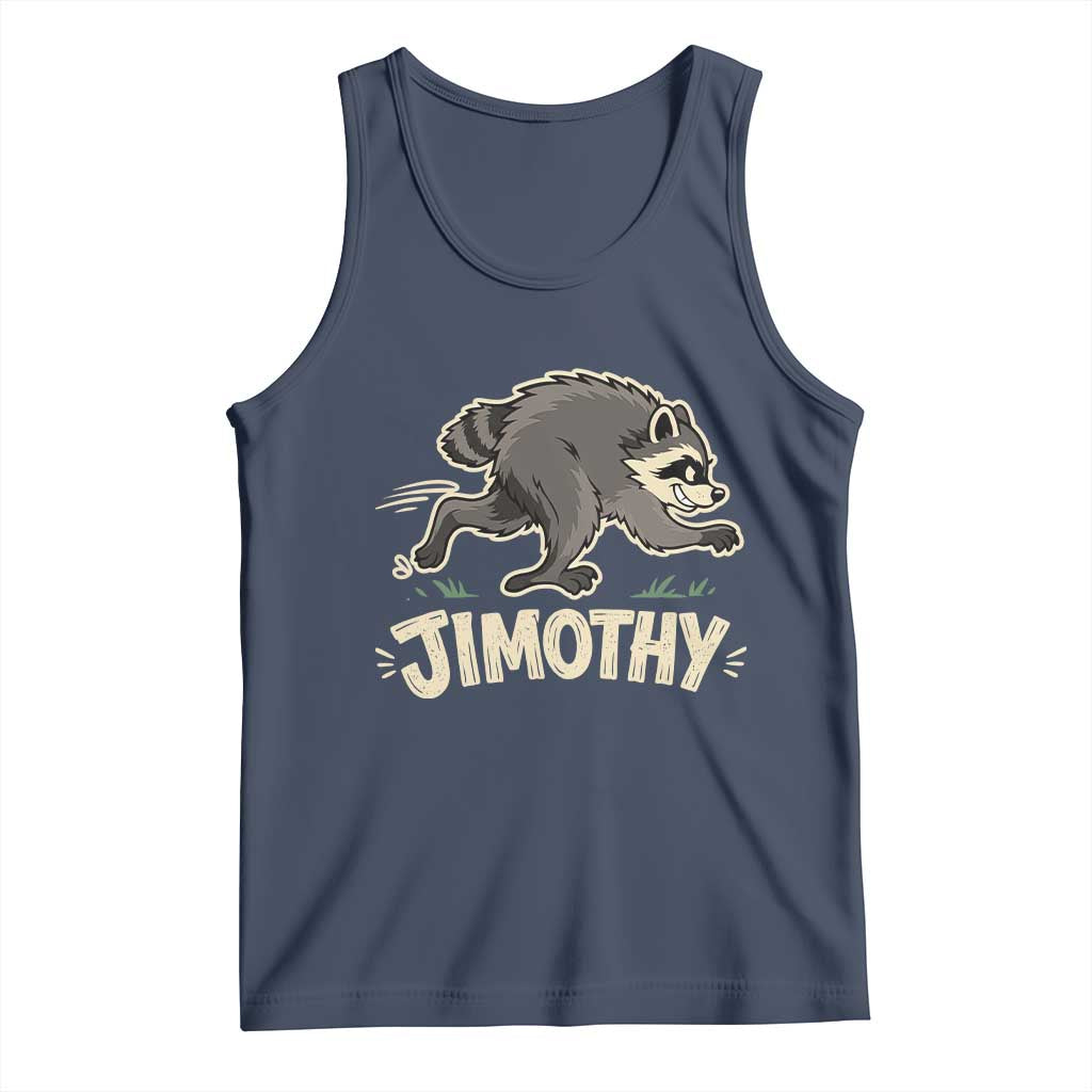 Funny Running Jimothy the Raccoon Tank Top Viral Seattle Trash Panda Meme