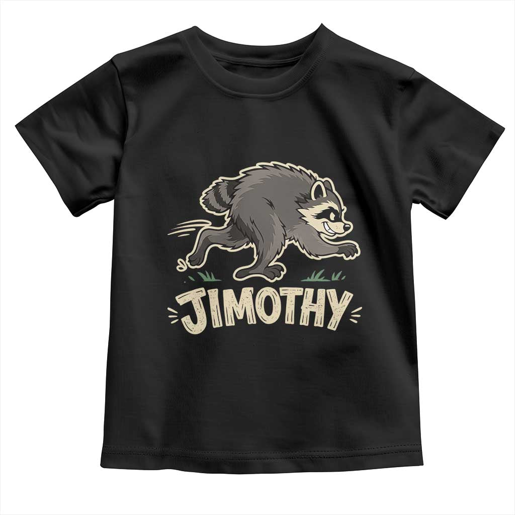 Funny Running Jimothy the Raccoon Toddler T Shirt Viral Seattle Trash Panda Meme