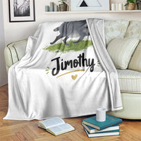 Cute Running Jimothy the Raccoon Throw Blanket Viral Seattle Trash Panda Meme