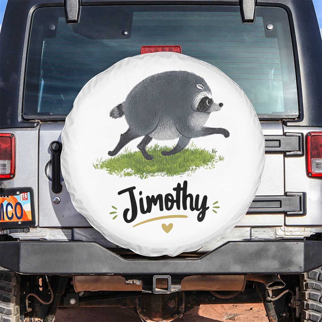 Cute Running Jimothy the Raccoon Spare Tire Cover Viral Seattle Trash Panda Meme