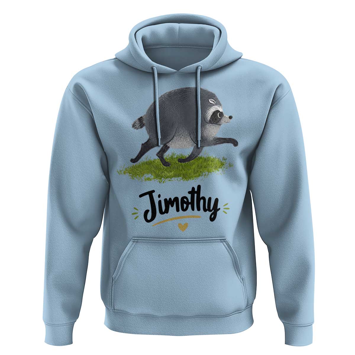 Cute Running Jimothy the Raccoon Hoodie Viral Seattle Trash Panda Meme