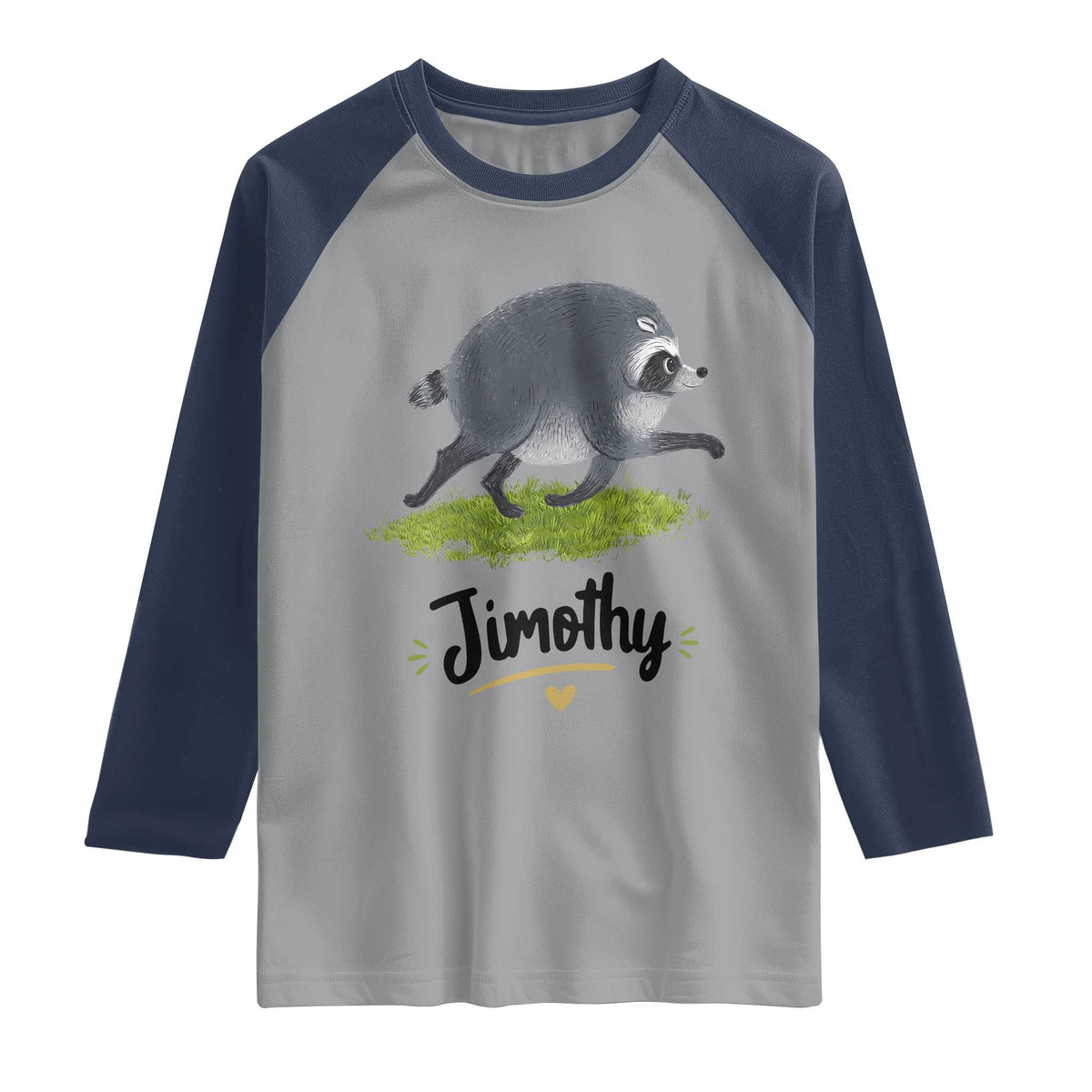 Cute Running Jimothy the Raccoon Raglan Shirt Viral Seattle Trash Panda Meme