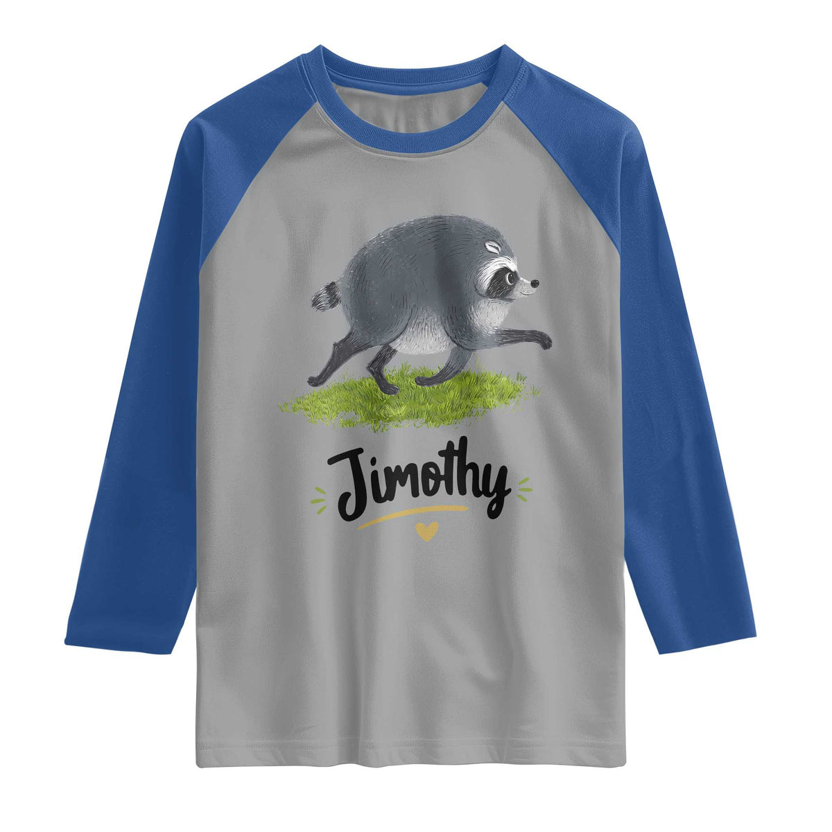 Cute Running Jimothy the Raccoon Raglan Shirt Viral Seattle Trash Panda Meme
