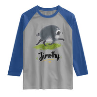 Cute Running Jimothy the Raccoon Raglan Shirt Viral Seattle Trash Panda Meme