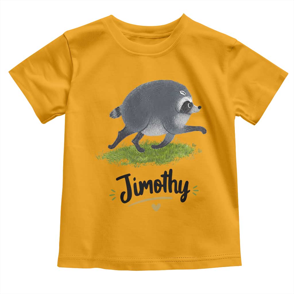 Cute Running Jimothy the Raccoon Toddler T Shirt Viral Seattle Trash Panda Meme