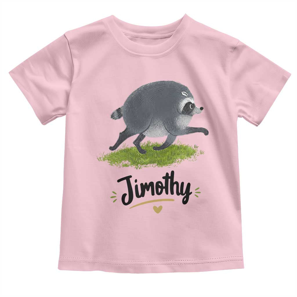 Cute Running Jimothy the Raccoon Toddler T Shirt Viral Seattle Trash Panda Meme