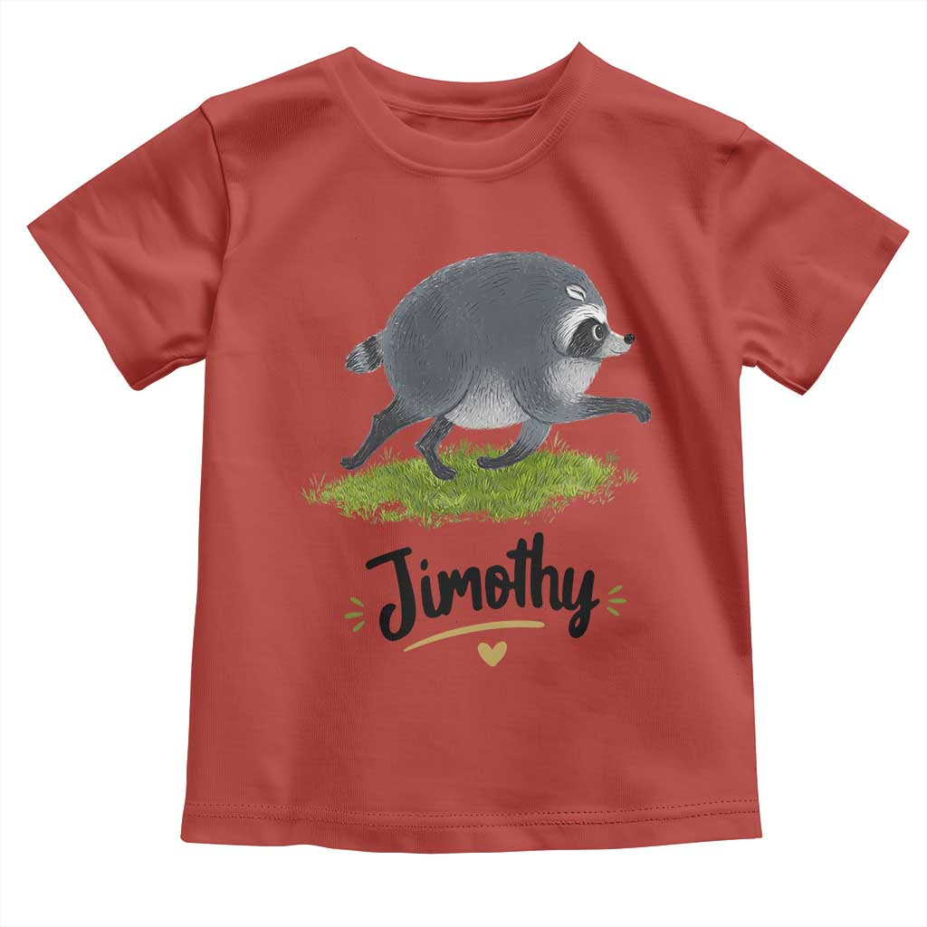 Cute Running Jimothy the Raccoon Toddler T Shirt Viral Seattle Trash Panda Meme