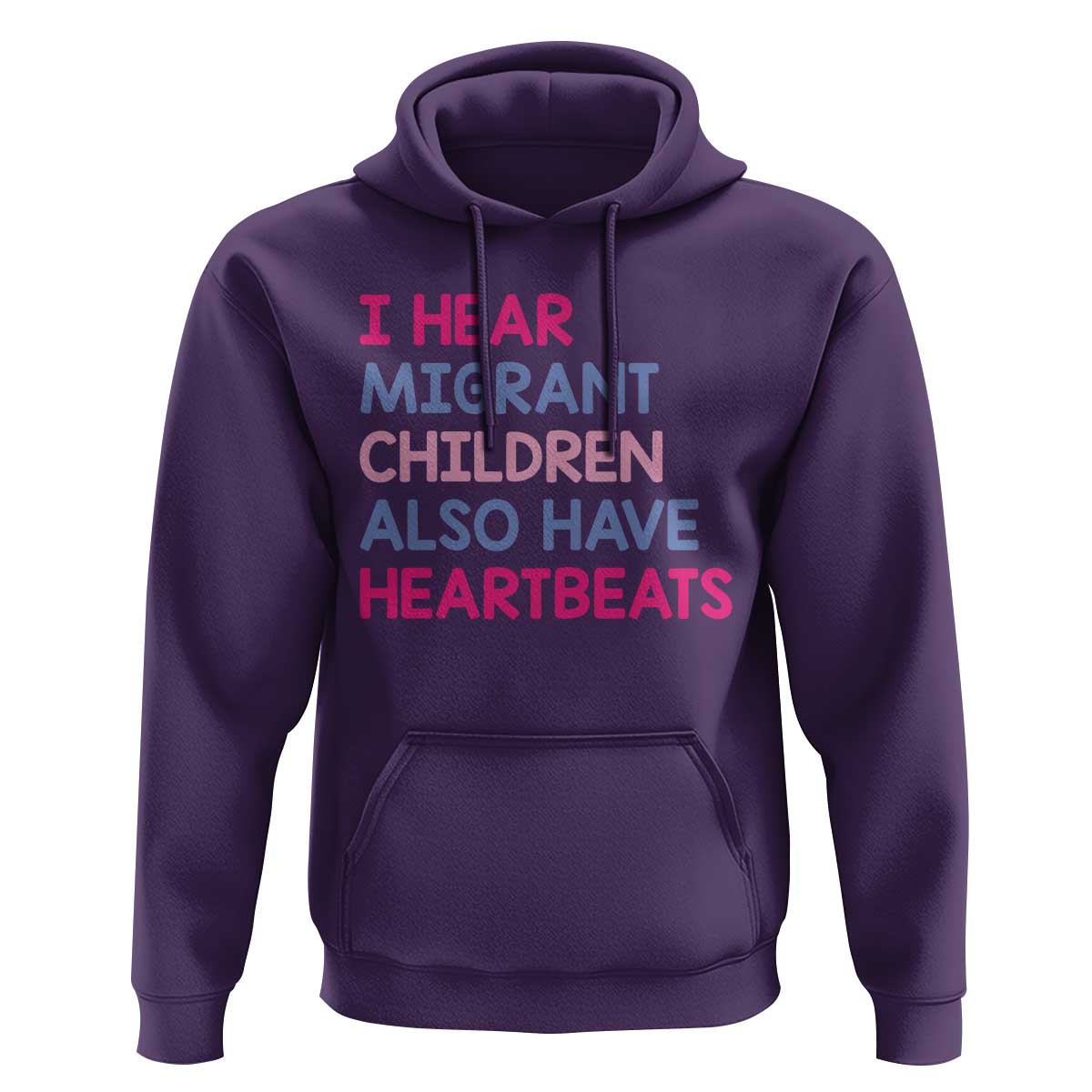 I Hear Migrant Children Also Have Heartbeats Hoodie Sarcastic Human Rights Activism