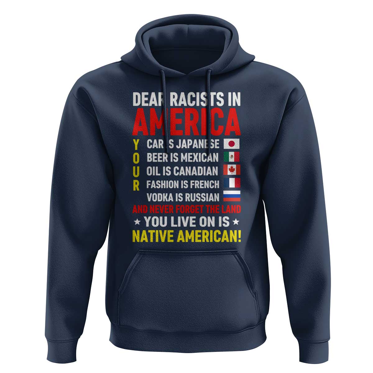 Dear Racists In America Land You Live On Is Native American Hoodie Anti Racism Social Justice