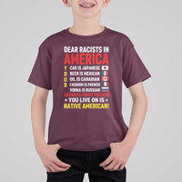 Dear Racists In America Land You Live On Is Native American T Shirt For Kid Anti Racism Social Justice