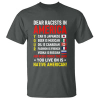 Dear Racists In America Land You Live On Is Native American T Shirt Anti Racism Social Justice