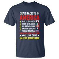 Dear Racists In America Land You Live On Is Native American T Shirt Anti Racism Social Justice