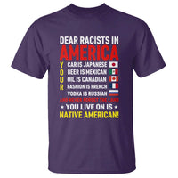 Dear Racists In America Land You Live On Is Native American T Shirt Anti Racism Social Justice