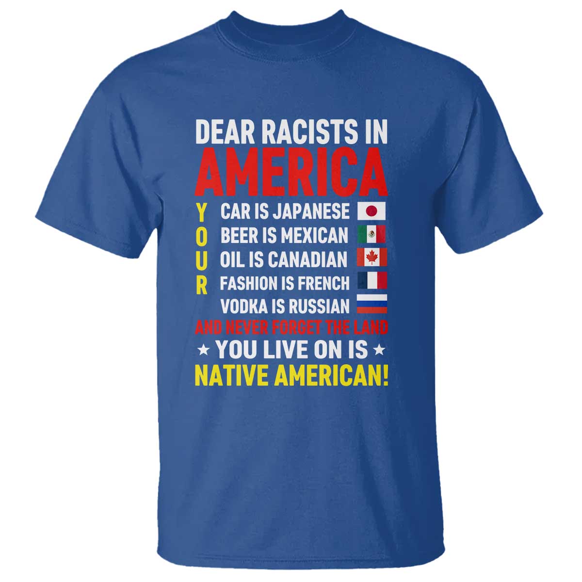 Dear Racists In America Land You Live On Is Native American T Shirt Anti Racism Social Justice